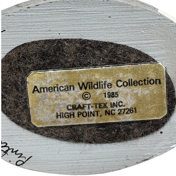 Vintage 1985 American Wildlife Collection Pintail Drake Duck Decoy 6" Signed - Picture 9 of 12